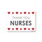 Signmission Public Safety, 7" Height, Peel And Stick Wall Graphic, 10" X 7", Thank You Nurses 2 OS-NS-RD-710-25422 - alternate 1