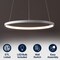 Jonathan Y Brice 15.75" Modern Contemporary Metal Round Dimmable Integrated LED Pendant, Matte White JYL7202I - alternate 2