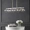 Jonathan Y Julian 33.5" 8-Light Farmhouse Bohemian Iron/Glass Linear LED Pendant, Nickel/Clear JYL7570B - alternate 4