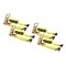 Mytee Products 3inX30ft Ratchet Straps w/flat hook, WLL 5,000 Trailer Tie Down - Yellow, 4PK RS330x4 - alternate 2