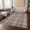 Homeroots 5' X 8' Brown Beige And Gold Plaid Washable Indoor Outdoor Area Rug 597094 - alternate 2