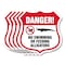 Signmission Alligator Warning Shield Sign Danger! No, 12 inch X 12 inch, Aluminum Metal Sign, 5PK SHI-A-5Pack-12-356 - alternate 1