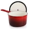 Megachef 2 Quart Enameled Cast Iron Sauce Pan in Gradient Red 750124514M - alternate 2