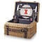 Picnic Time Family Of Brands NCAA Illinois Fighting Illini Champion Picnic Basket for 2, Large Wicker Picnic Set 208-40-138-214-0 - alternate 1