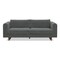 Homeroots 84" Dark Gray Fabric Sofa With Walnut Legs 641132 - alternate 1