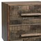 Homeroots 26" Brown Solid Wood Carved Geometric Two Drawer Nightstand 661247 - alternate 3