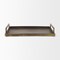 Homeroots 15in Gold Metal Hand Finished Vanity Tray With Handles 731276 - alternate 2