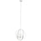 Homeroots White Sphere Iron Ceiling Light With Clear Shades 651646 - alternate 1