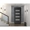 Vdomdoors Front Exterior Prehung Metal-Plastic Door, Manux 8113 Matte Black, Office Commercial and Residentia MANUX8113EXD-BLK-W32xH80-RH - alternate 2