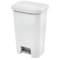 Sterilite COLORmaxx Trash Can with Lid, 11.9 gal Capacity, Plastic, White, Textured, Step-On Lid Closure 10698004 - alternate 1