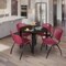 Regency Round Kahlo Breakroom Table W/ 4 M Stack Chairs, 42 in W, 42 in L, Neo Walnut TPL42RNDNWBK47BY - alternate 2