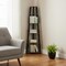 Homeroots 71" Gray Wood Five Tier Corner Bookcase 332941 - alternate 2