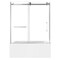 Kingston Brass 60" Acrylic Anti-Skid Alcove Left-Hand Drain Tub with Right Sliding Tub Door, White/Brushed Nickel KVTAP6031L22T8 - alternate 1