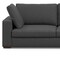 Homeroots 122" Gray Fabric Sofa With Brown Legs 641042 - alternate 4