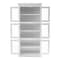 Homeroots 35in White Solid Wood Frame Standard Accent Cabinet With Six Shelves 397839 - alternate 2