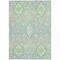 Homeroots 9' X 12' Mint Green Blue And Ivory Oriental Washable Indoor Outdoor Area Rug 597702 - alternate 2