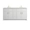 James Martin Vanities Bellshire 72" Double Vanity, Bright White w/ 3 CM Eternal Jasmine Pearl Silestone Top 660-V72-BW-3EJP - alternate 1