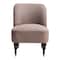 Homeroots 22" Taupe And Black And Gold Velvet And Upholstered Side Chair 556460 - alternate 2