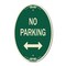 Signmission No Parking With Bidirectional Arrow Green & T, 12 In X 18 In Architectural, Heavy Gauge Aluminum A-OV-G-1218-9954 - alternate 1