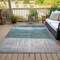 Homeroots 3' X 5' Teal Blue And Gray Abstract Washable Indoor Outdoor Area Rug 632059 - alternate 4