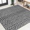 Jonathan Y Ourika Moroccan Geometric Textured Weave Black/Gray 5 ft Square Indoor/Outdoor Area Rug SMB108F-5SQ - alternate 1