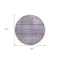 Homeroots 8' Purple Lavender And Gray Round Striped Washable Indoor Outdoor Area Rug 588066 - alternate 2