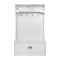 Flash Furniture Fraser 40" Wide Hall Tree with Double Door Storage Bench, Coat Rack with 4 Black Double Hooks, and 2 Upper Storage Cubbies in White NAN-FY-HY-HT04-WHT-GG - alternate 3