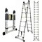 Wrightmaster 20 ft. Reach Steel Multi-Position Ladder with Balance Bar and Non-slip Feet, 300 lbs. Load Capacity ZROSST-2502 - alternate 1