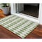 Homeroots 3' X 5' Green And Ivory Geometric Washable Indoor Outdoor Area Rug 577049 - alternate 1