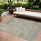 Homeroots 8' X 10' Beige Gray And Green Floral Washable Indoor Outdoor Area Rug 604063 - alternate 1