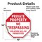 Signmission Private Property No Trespassing Vio, 10 Inch X 10 Inch, Vinyl Decal OC-D-10-148 - alternate 2