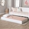 Baxton Studio Roni Modern White Wood Twin Trundle 256-14087-ZORO - alternate 5