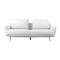 Homeroots 89" Off White Sofa With Black Legs 480934 - alternate 1