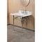 Kingston Brass 30" Carrara Marble Console Sink Set w/ Faucet in Carrara Marble White/Polished Chrome CKVPB3030MBSQ1 - alternate 4