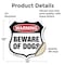 Signmission Dog Warning Shield Sign Beware Of Dogs, 12 Inch X 12 Inch, Vinyl Decal SHI-D-12-376 - alternate 3