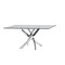 Homeroots 63" Clear And Silver Glass And Stainless Steel Pedestal Base Dining Table 283186 - alternate 1