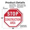 Signmission Stop Construction Area, 18 inch X 18 inch, Plastic Sign, 2PK OC-P-2PACK-18-43 - alternate 5
