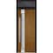 Vdomdoors Steel Door Deux 1713 Natural Oak Transom Black Window Stainless Inserts Single Modern Painted-W36xH DEUX1713EXD-OAKB-W36 x H80+16-Right-hand Inswing - alternate 3