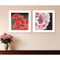 Homeroots Set Of Two Blooms on Black 1 White Framed Print Wall Art, 2PK 406091 - alternate 2