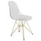 Leisuremod Cresco Plastic Dining Side Chair with Gold Base, Clear CR19CLG - alternate 1