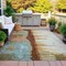 Homeroots 10' X 14' Rust And Beige Abstract Washable Indoor Outdoor Area Rug 630482 - alternate 2