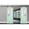 Sartodoors Sturdy Double Barn Door with Frosted Glass 48x96 (2* 24x96) Solid Core Modern Interior VEREGIO7339DB-OLI-4896 - alternate 1