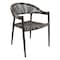 Newtechwood Aluminum Wicker Chair Matte Black OD-ROC-830-MB - alternate 1