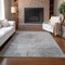 Homeroots 10' X 14' Gray Silver And Charcoal Abstract Washable Indoor Outdoor Area Rug 582799 - alternate 3