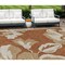 Homeroots 8' X 10' Terra Cotta And Beige Floral Washable Indoor Outdoor Area Rug 589587 - alternate 1