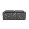 Homeroots 89" Dark Gray Top Grain Leather Reclining Solid Wood Sofa 720402 - alternate 2