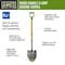 Ames Round Point Shovel, Comfort Step, Hardwood Handle, D-Grip 2535800 - alternate 2