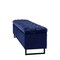 Homeroots 16" Navy Blue Upholstered Velvet Bench with Flip top 530665 - alternate 4