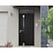 Vdomdoors Steel Door Cynex 6777 Black Transom Window Stainless Inserts Single Modern Painted-W36xH80+16-Right CYNEX6777EXD-BLK-W36 x H80+16-Right-hand Inswing - alternate 4