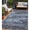 Homeroots 5' X 8' Blue And Charcoal Abstract Washable Indoor Outdoor Area Rug 630916 - alternate 1
